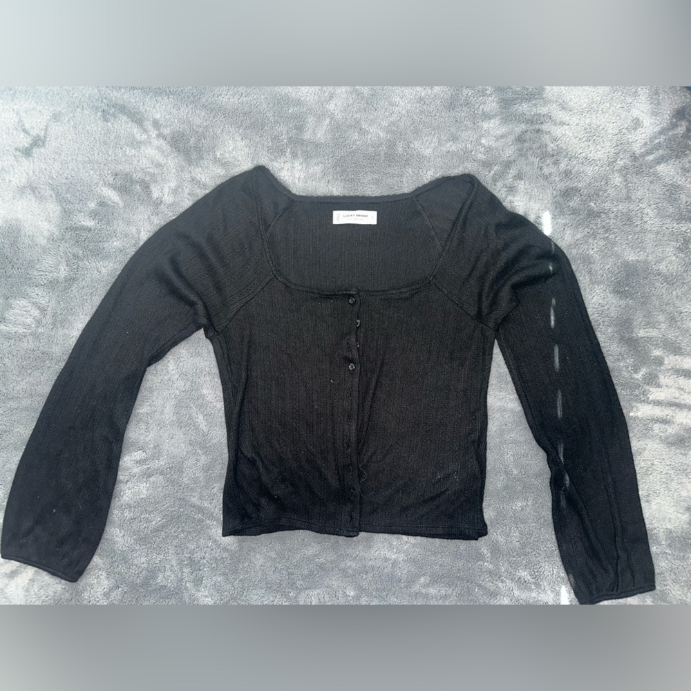 Lucky Brand Black Cardigan